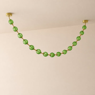 Draped Acrylic Sphere Link Chandelier
