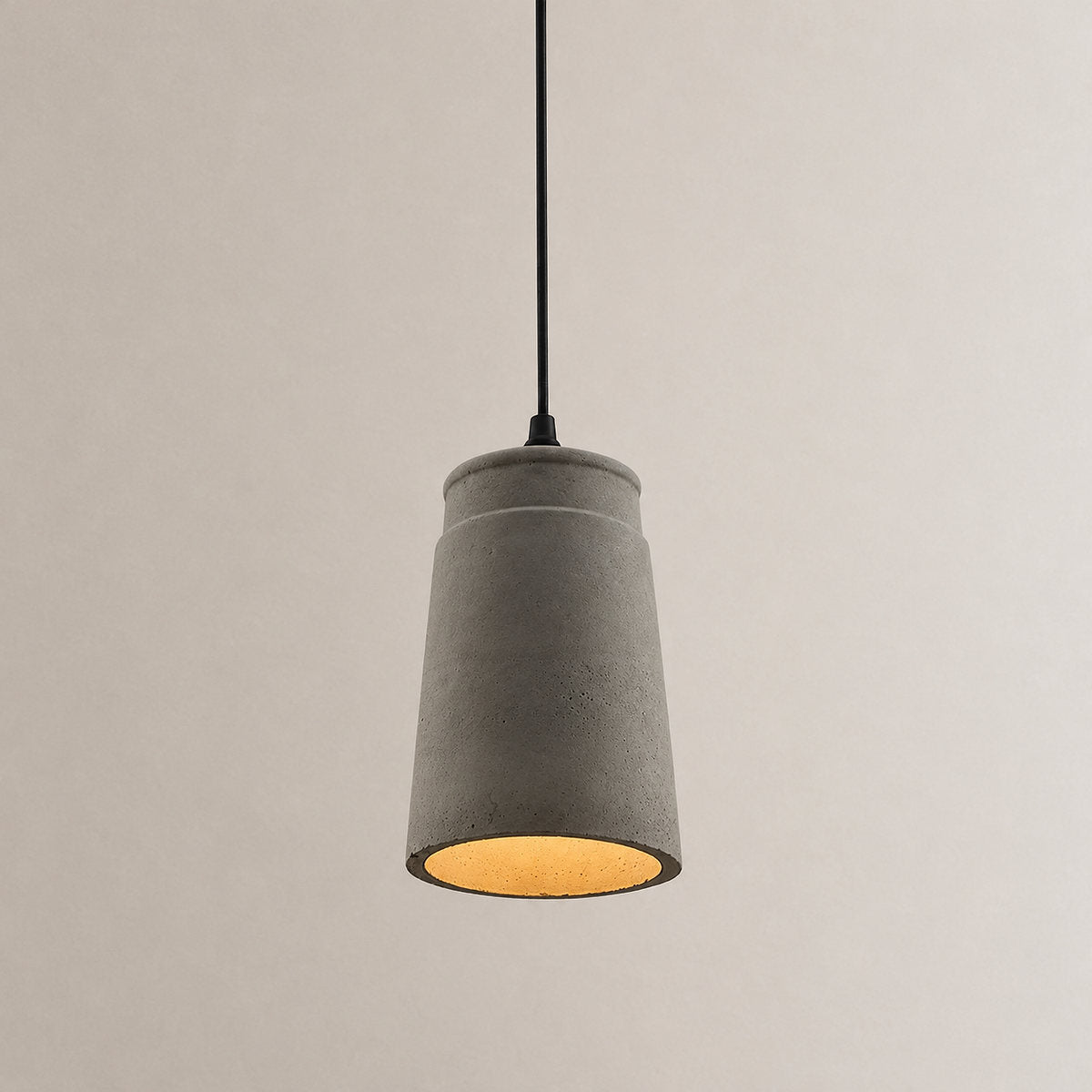 Faceted Concrete Pendant Light