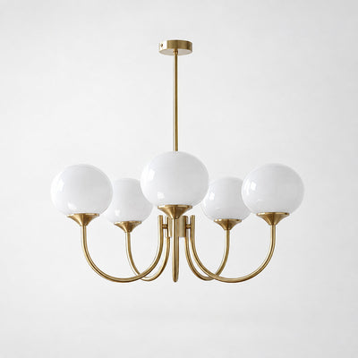 Hand-Sprayed Glass Multi-Light Chandelier