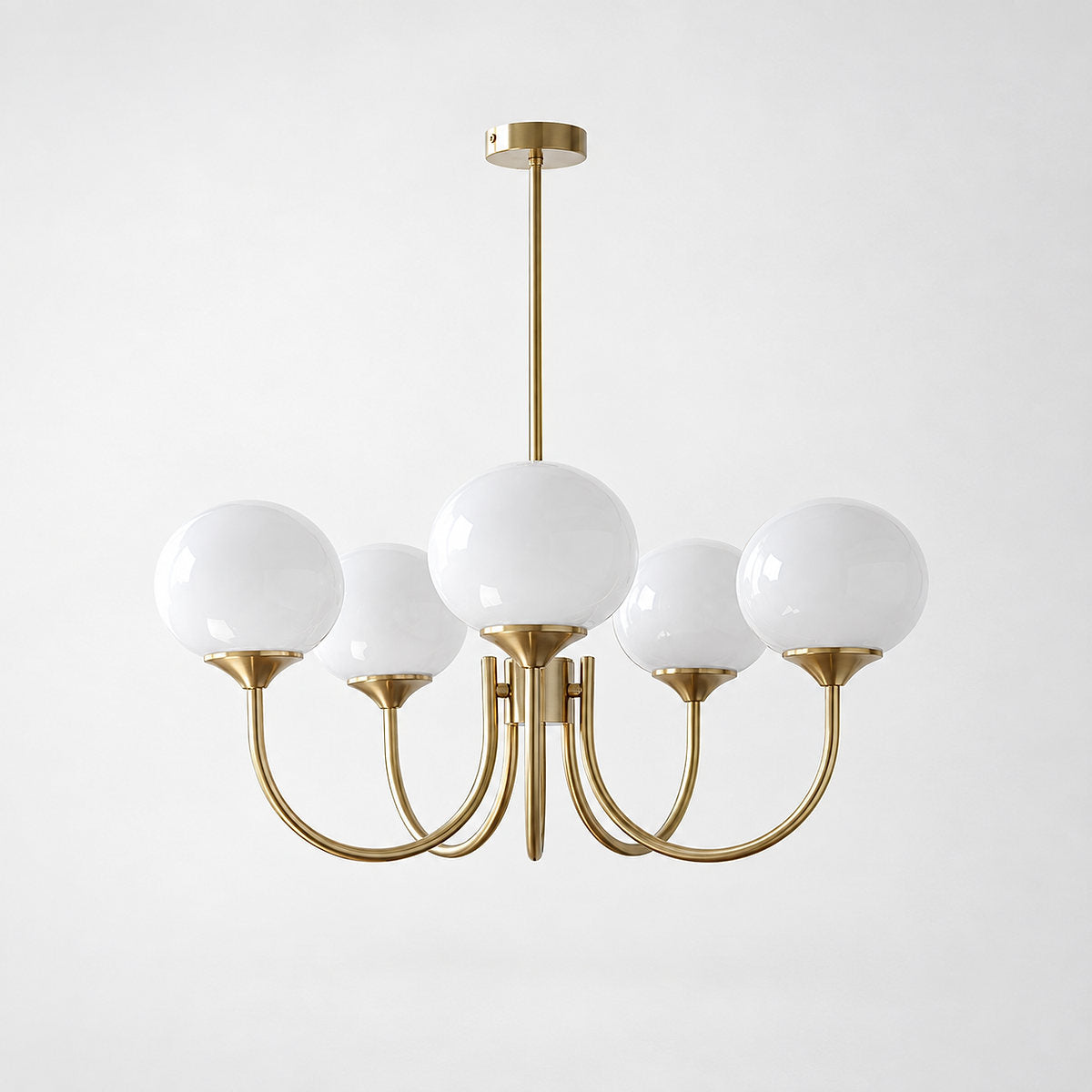 Hand-Sprayed Glass Multi-Light Chandelier