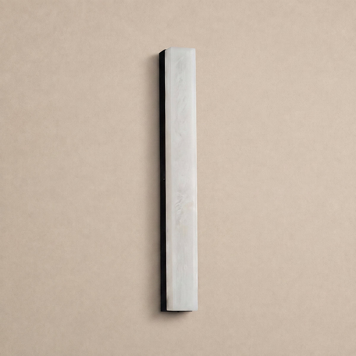 Emerson Alabaster Wall Lamp, 2.4-Inch x H 23.6-Inch, Brass & White, Triac Warm Dimming for Living Room & Dining Room