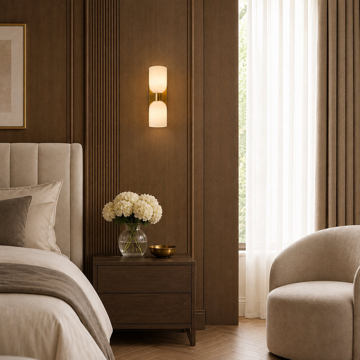 Tricolordeer Symmetrical Dual Light Brass Wall Sconce