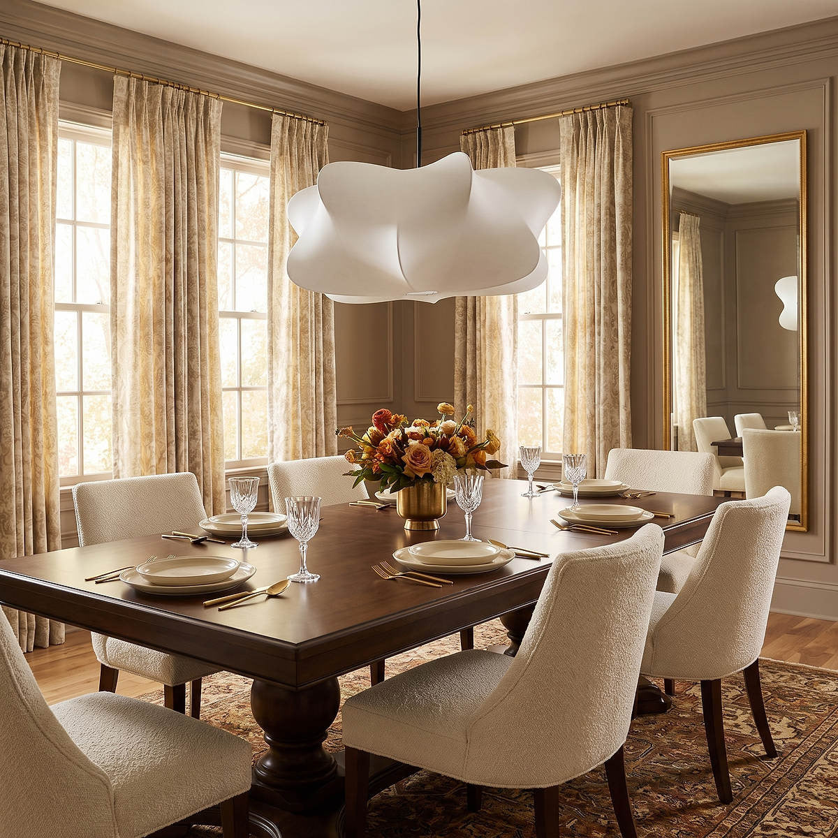 Elysia Pendant Light, White for Dining Room & Living Room