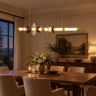Linear Glass Bead Pendant Lamp