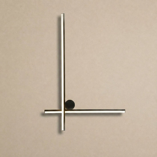 Coordinates Wall Lamp, L 31.5-Inch x H 3.5-Inch, Black, Warm Light for Living Room