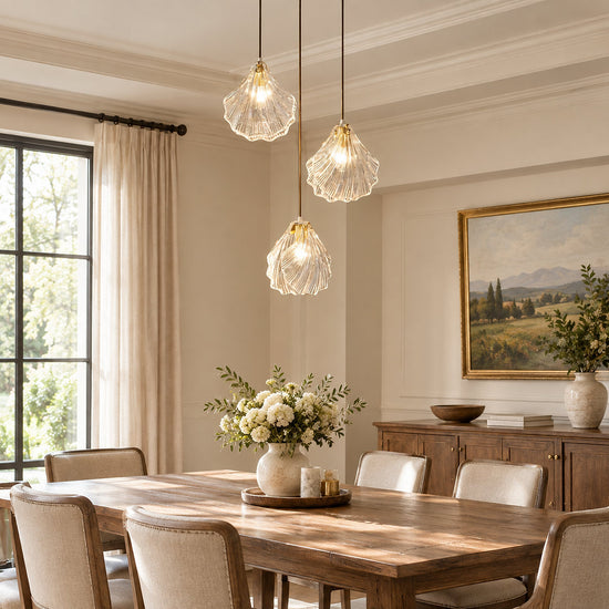 Hand-Blown Glass Swag Pendant Light