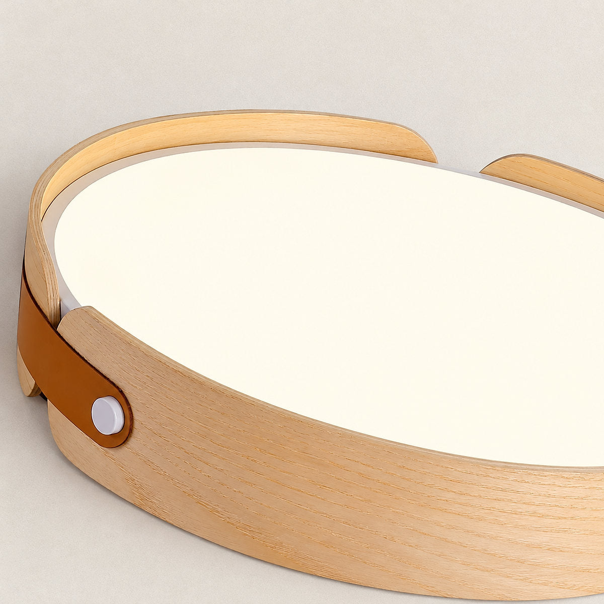 Acrylic Ceiling Light in Wood and Walnut Finishes