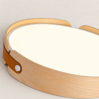 Acrylic Ceiling Light in Wood and Walnut Finishes
