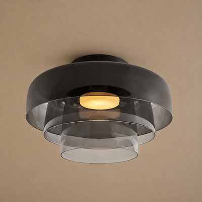 Tricolordeer Layered Tinted Glass Disc Ceiling Light