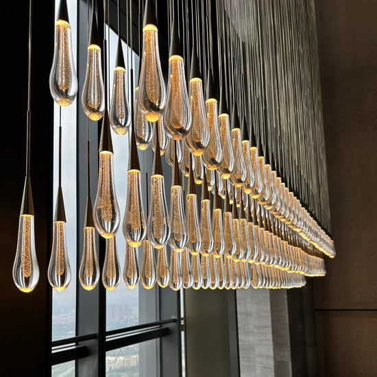 Raindrop Soltaire Linear Chandelier