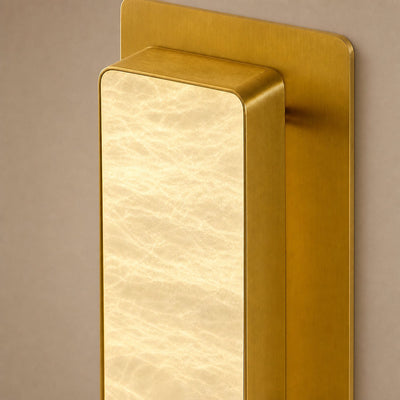 Tricolordeer Rectangular Brass Alabaster Sconces (Set of 2)