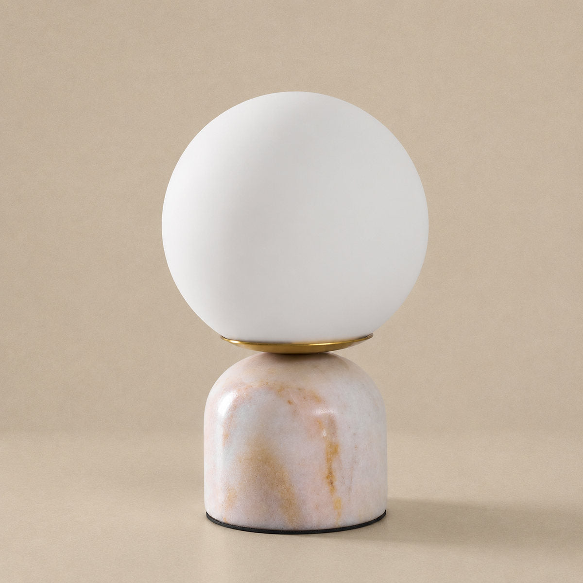 Tricolordeer Globe Glass & Marble Table Lamp