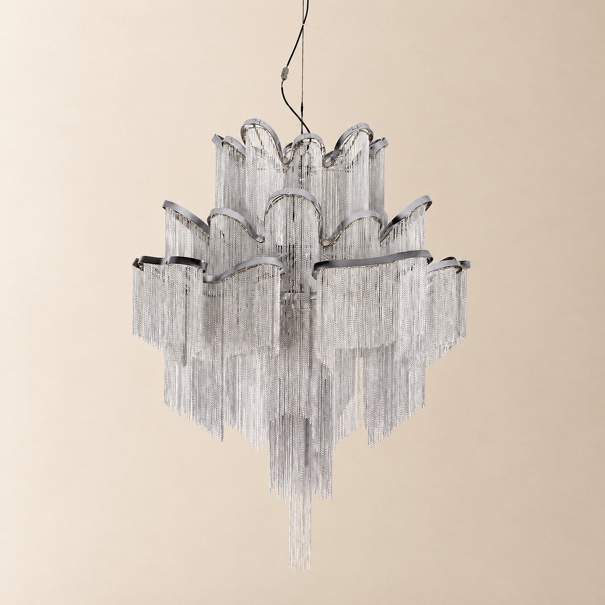 Tricolordeer Cascade Round and Linear Chandelier