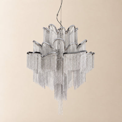 Tricolordeer Cascade Round and Linear Chandelier