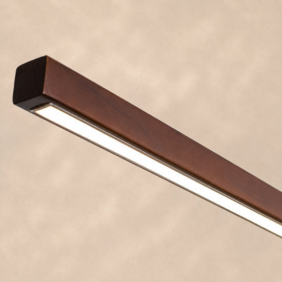 Minimalist Linear Wood Acrylic LED Pendant for Dining Room & Living Room