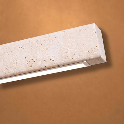 Minimalist Linear Travertine Stone Pendant Lamp