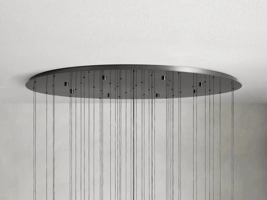 Soltaire Raindrop Round Chandelier 58"W