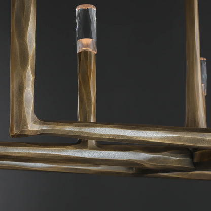 Thaddeas Forged Linear Chandelier 54"/72"/96"