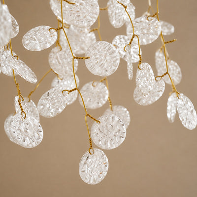Frosted Glass Disc Branch Ceiling Lamp