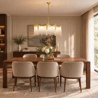 Round Brass Glass 5/8/12-Head Chandelier
