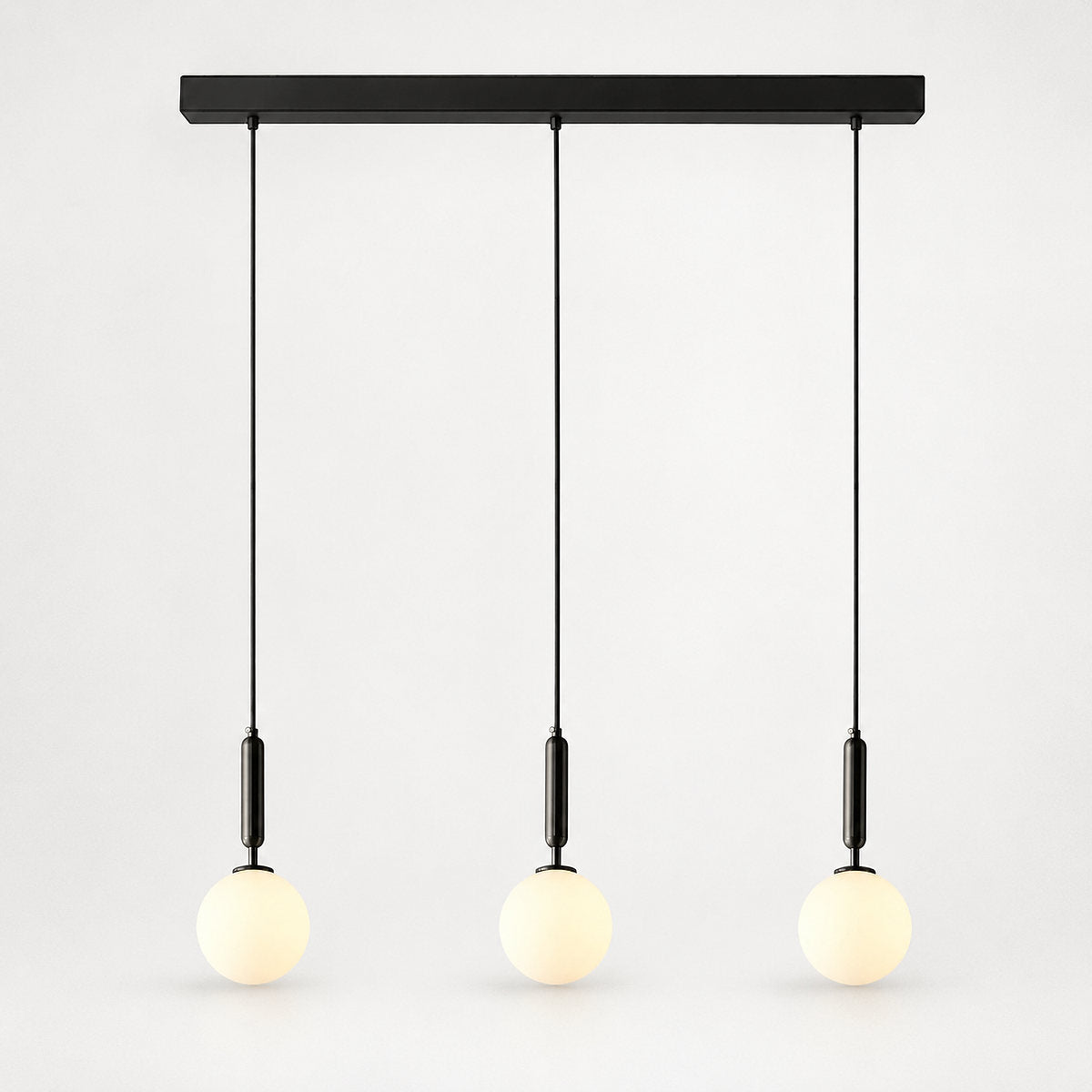 Minimalist Spherical Glass Brass Pendant Light