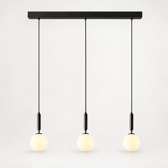 Minimalist Spherical Glass Brass Pendant Light