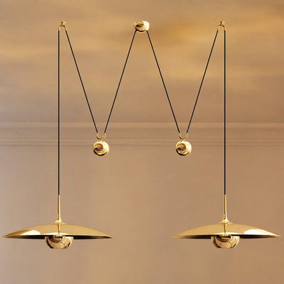 Adjustable Metal Counterweight Pendant Light for Dining Room & Living Room