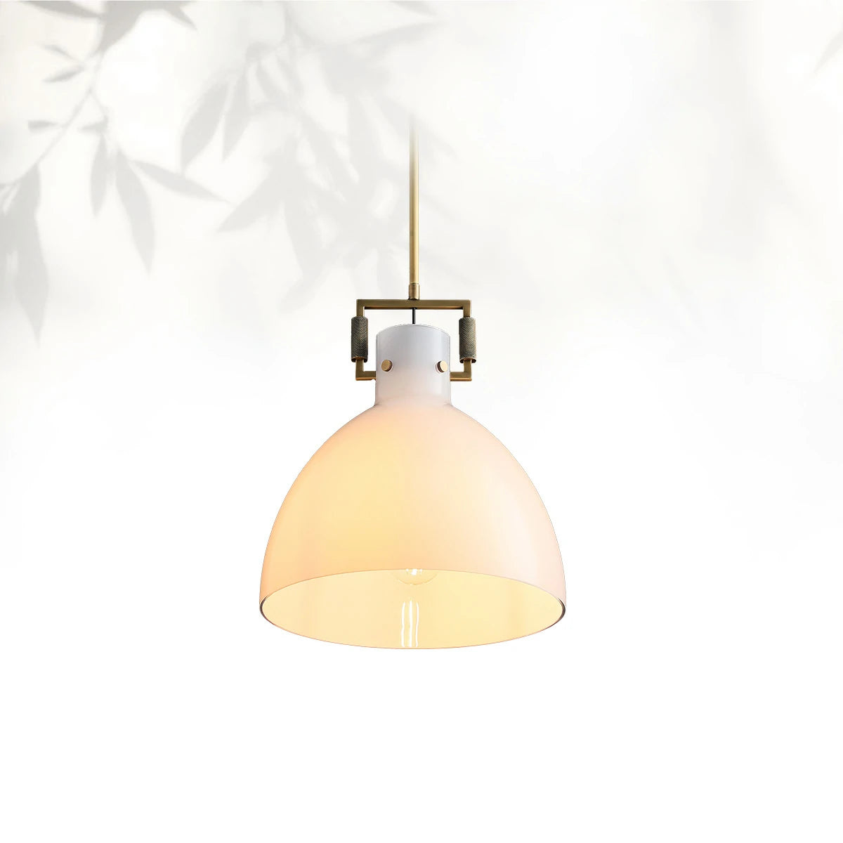 Machine Milk Glass Cloche Pendant 10"14"18"