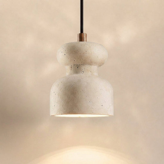 Natural Stone Double Sphere Pendant Lamp for Dining Room & Living Room