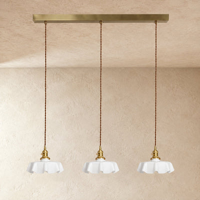 Pleated Glass Pendant Light Collection