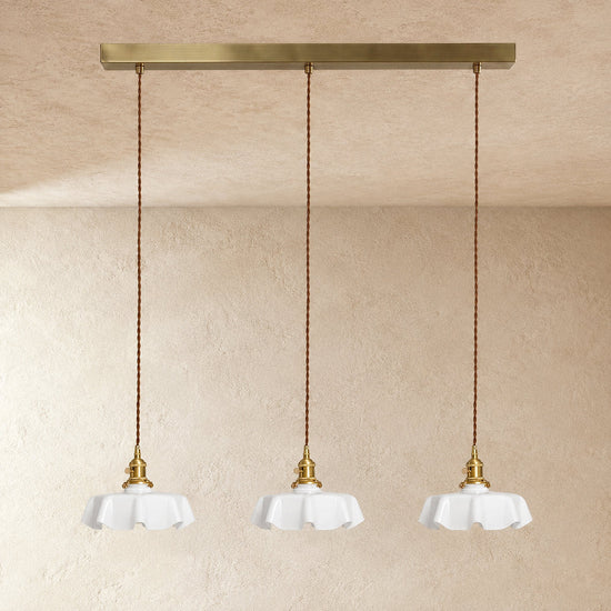 Pleated Glass Pendant Light Collection