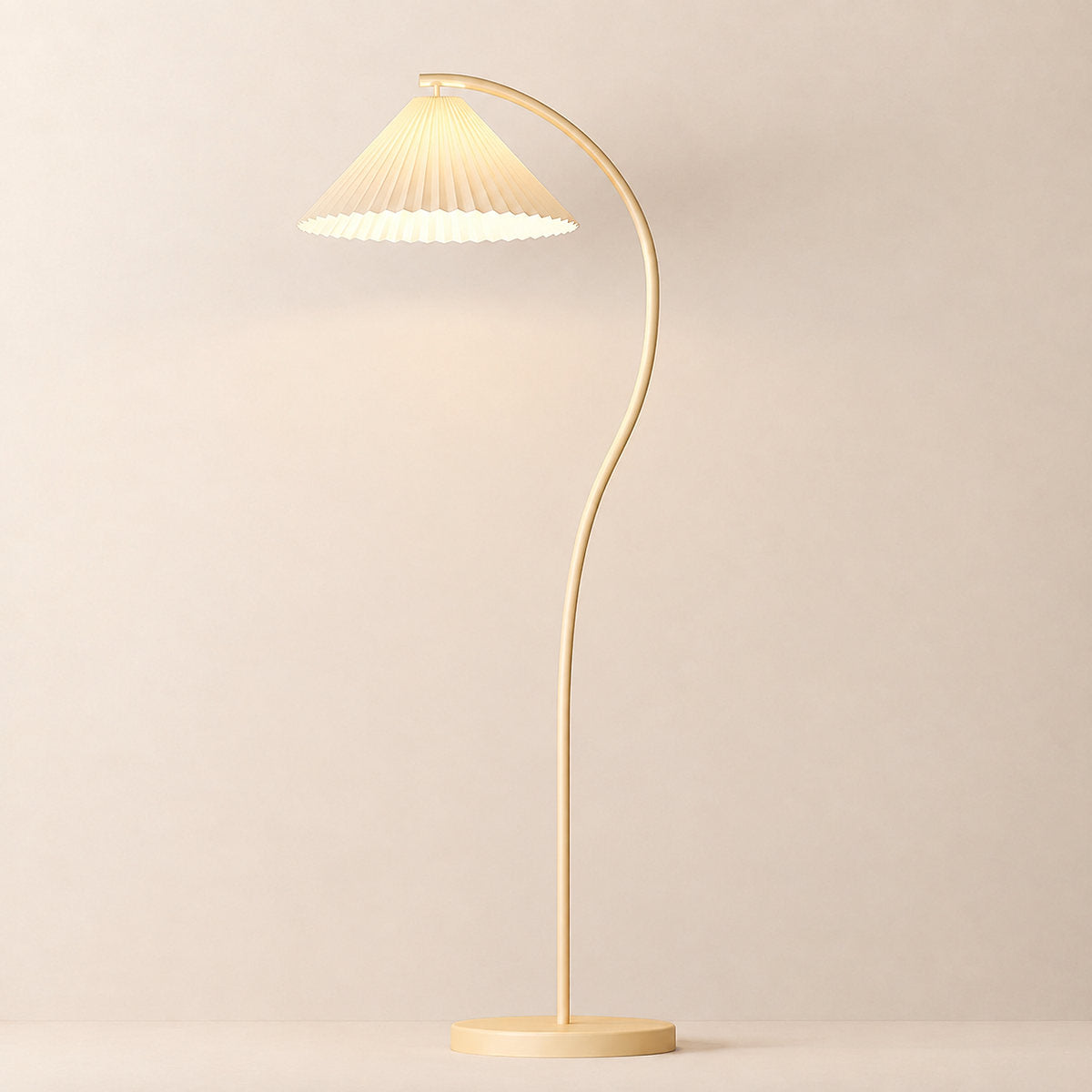 Tricolordeer Linen and Wood Standing Lamp