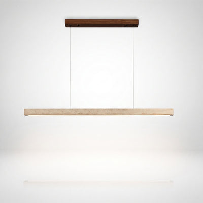Minimalist Linear Travertine Stone Pendant Lamp