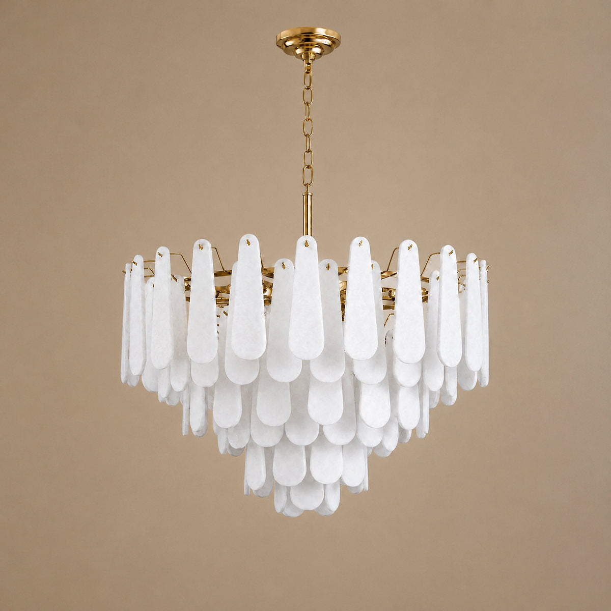 Tricolordeer Alabaster Petal Chandelier
