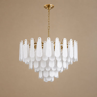 Tricolordeer Alabaster Petal Chandelier