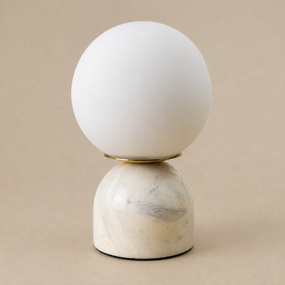 Tricolordeer Globe Glass & Marble Table Lamp