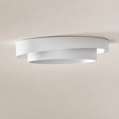 Melody Ceiling Light, 15.7-Inch x H 5.5-Inch, White, Warm Light for Living Room & Bedroom