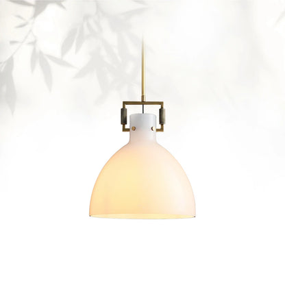 Machine Milk Glass Cloche Pendant 10"14"18"