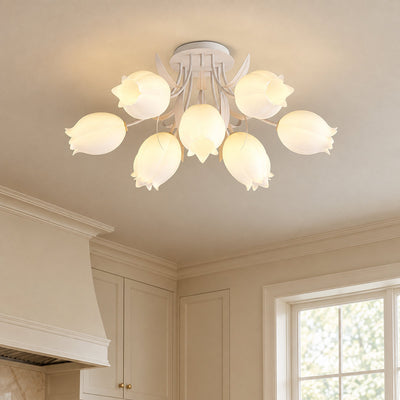 Tricolordeer Lily Flower Acrylic Ceiling Lamp
