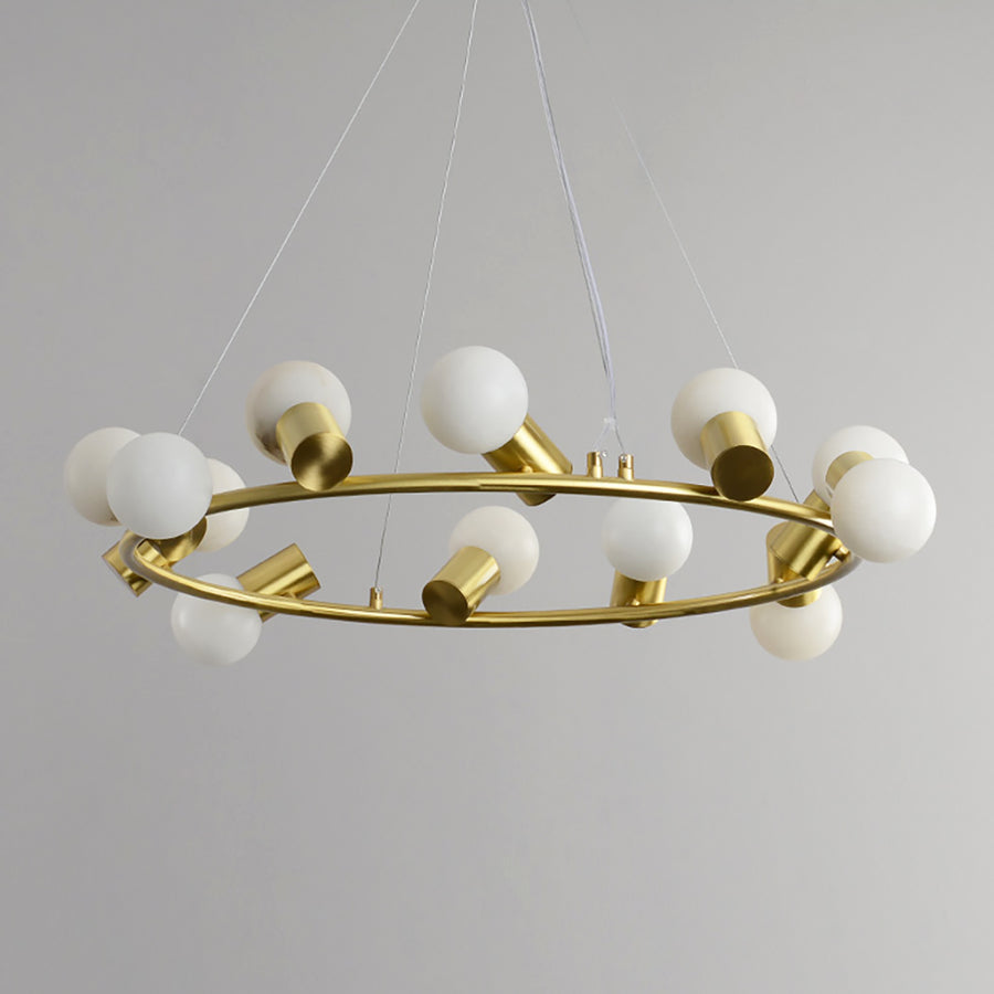 Alabaster Raechella Brass Chandelier