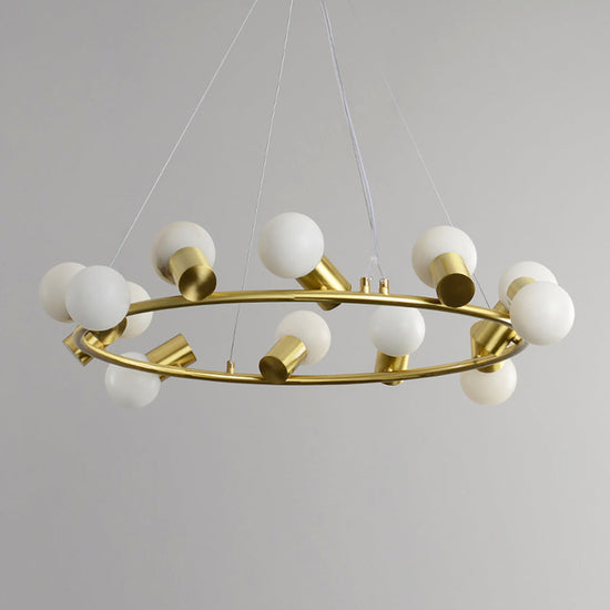 Alabaster Raechella Brass Chandelier