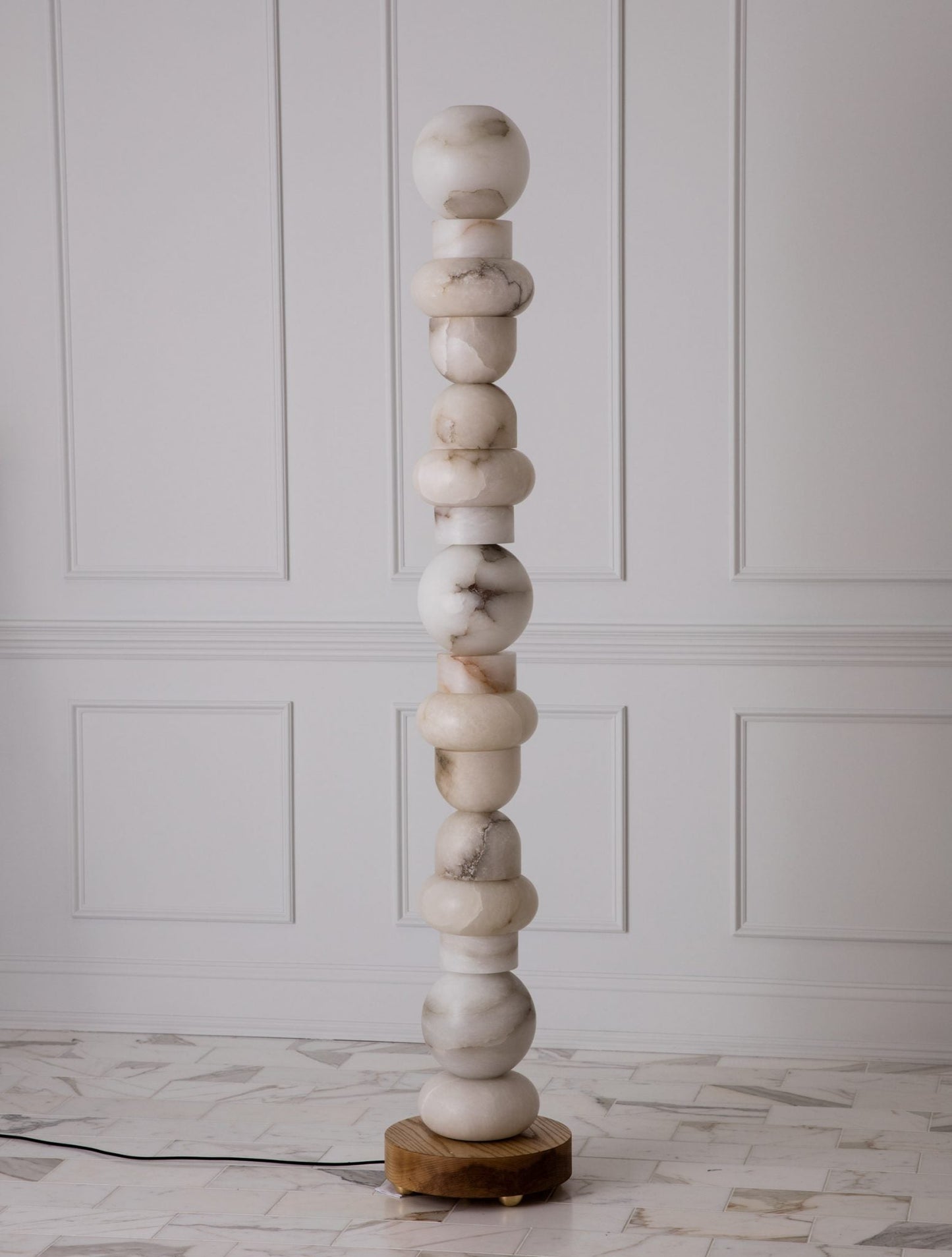 Alabaster Totem 16 Floor Lamp, Living Room Standing Lamp