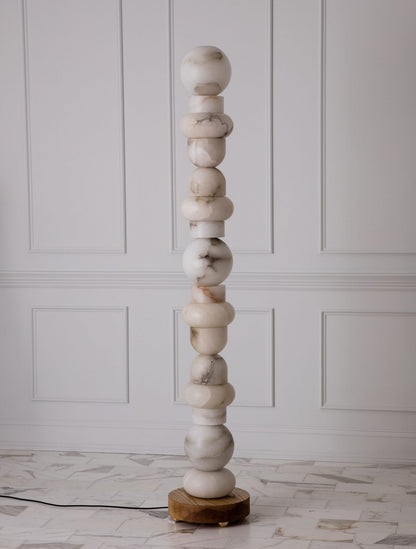 Alabaster Totem 16 Floor Lamp, Living Room Standing Lamp
