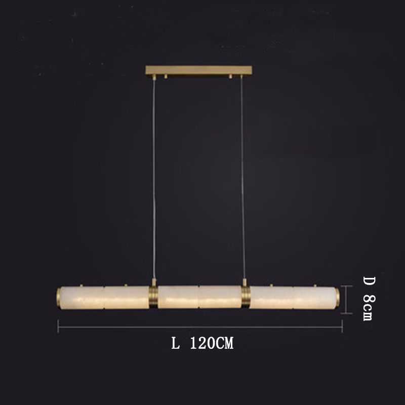 Caroline Alabaster Modern Art Linear Chandelier Lighting