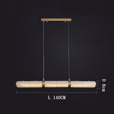 Caroline Alabaster Modern Art Linear Chandelier Lighting