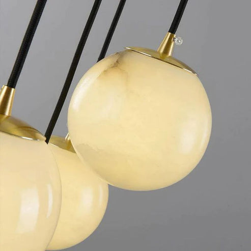 Alabaster Global Staircase Chandelier