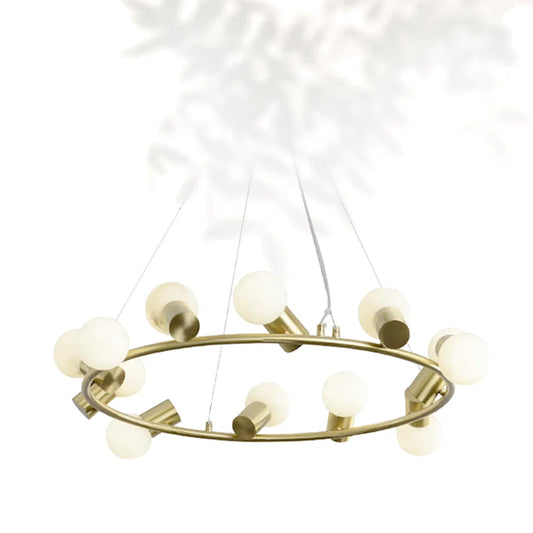 Alabaster Raechella Brass Chandelier