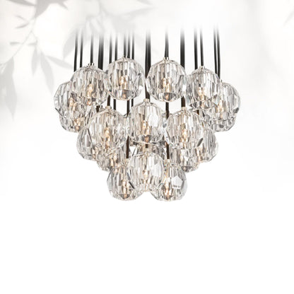 Boule Do Crystal Cluster Round Chandelier