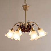 Brass Pastoral Flower Chandelier