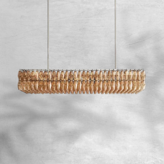 Cyra Glass Rectangular Chandelier